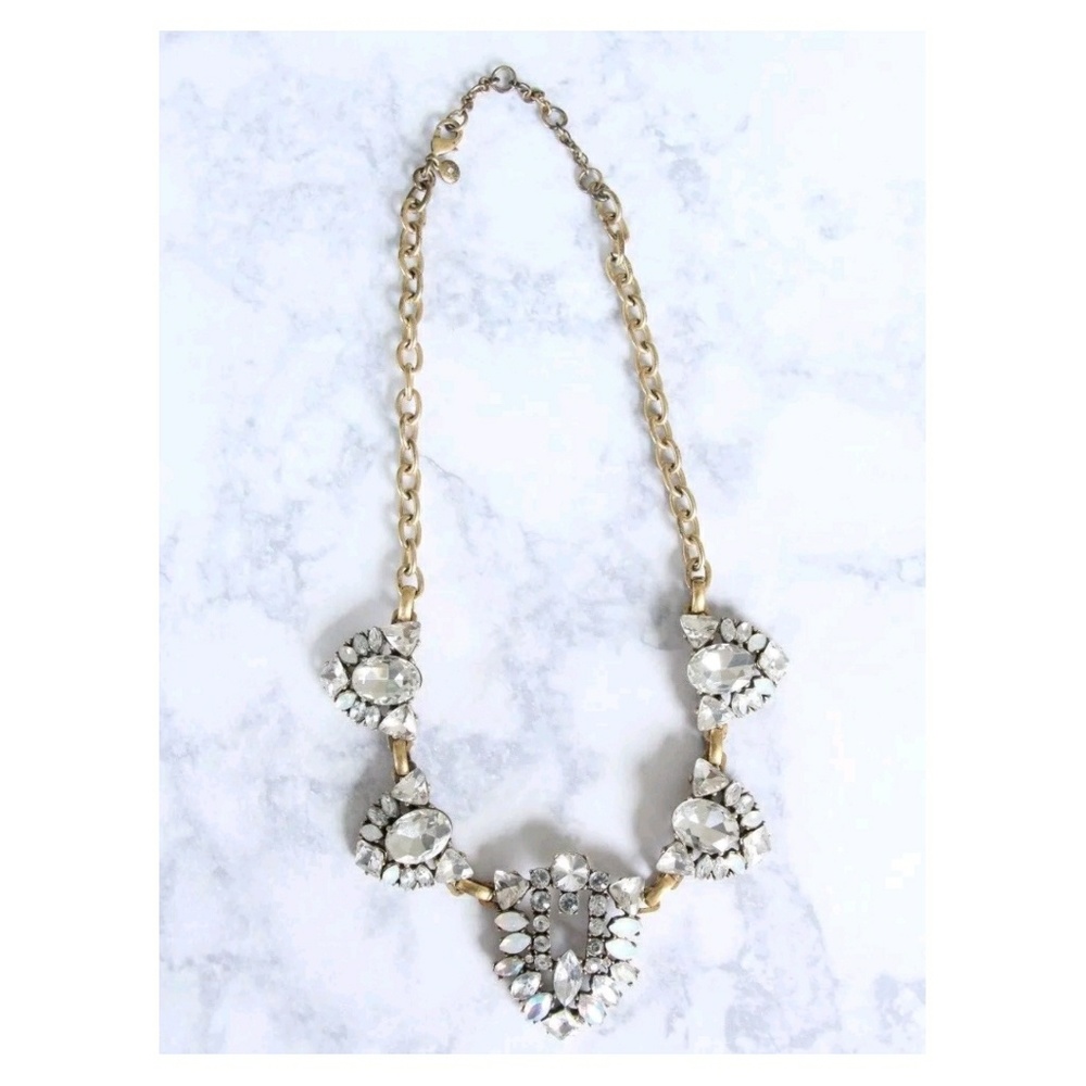 J CREW Jeweled Statement Necklace Rhinestone